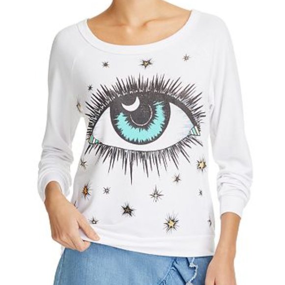AQUA x Lauren Moshi Lunar Eye Graphic Sweatshirt - Picture 1 of 12